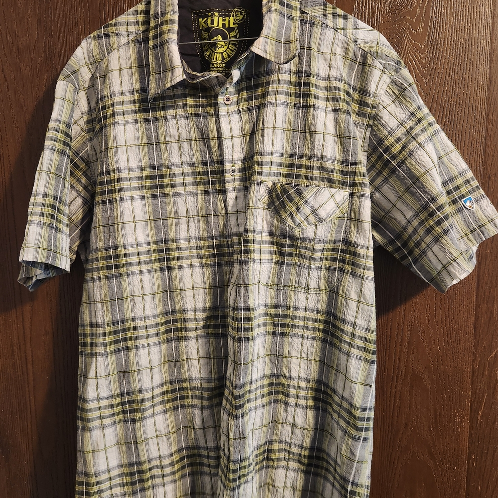 Kuhl "Mountain Grown" Men's Green Plaid X-Large Shirt